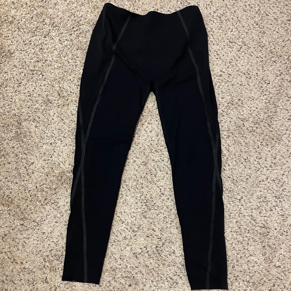 Spanx Everywhere Active Mesh Contour Panel Slimming Leggings  XL